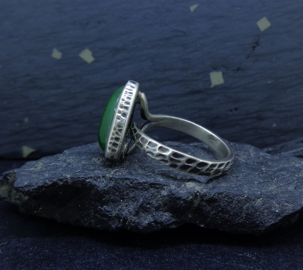 Thumbnail: Canadian Jade Sterling Silver Ring