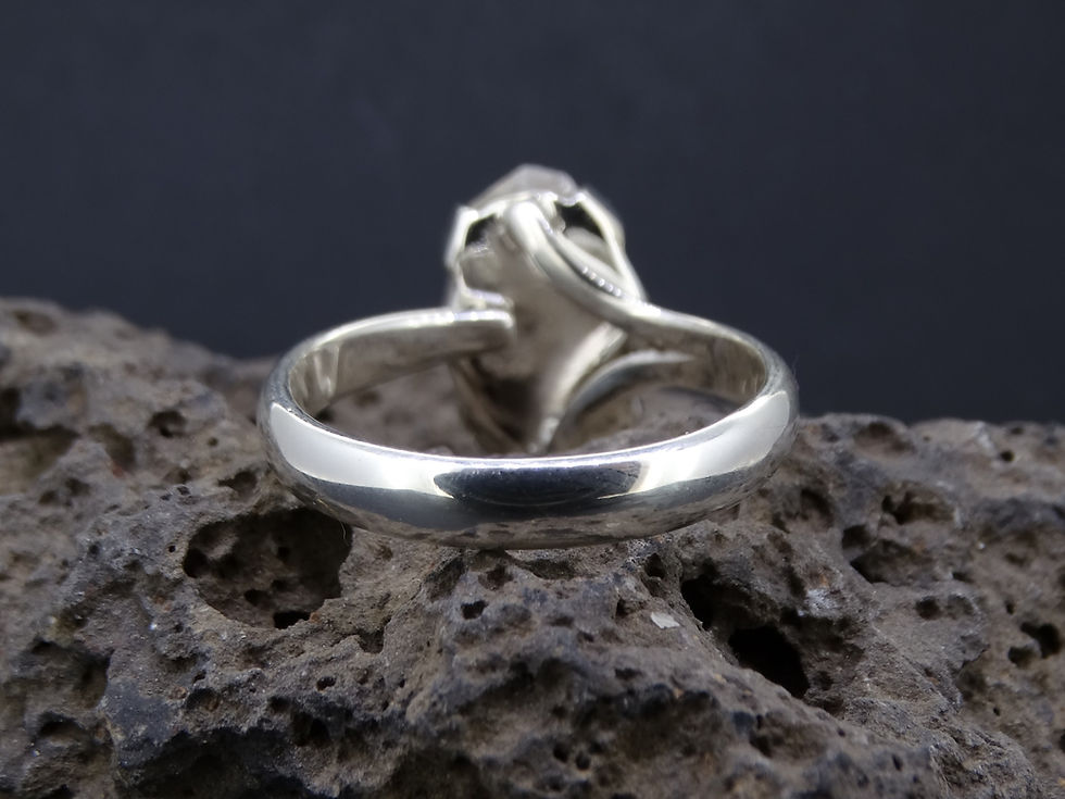 Thumbnail: Natural Herkimer Diamond Sterling Silver Ring
