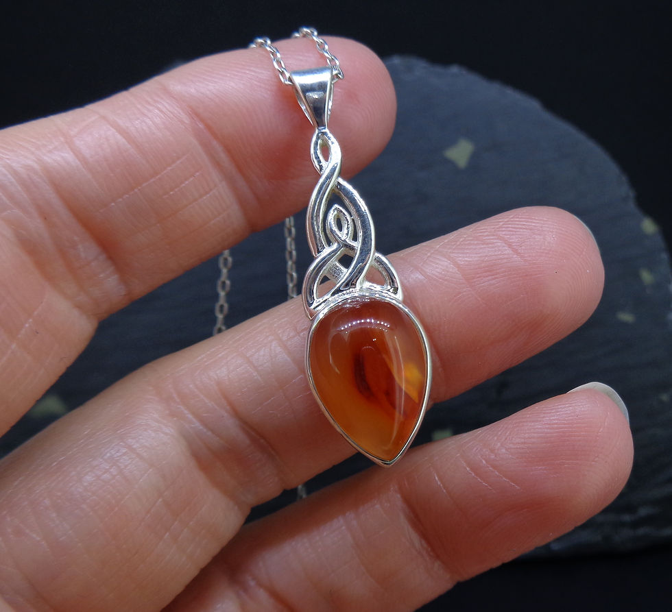 Thumbnail: Carnelian Sterling Silver Pendant
