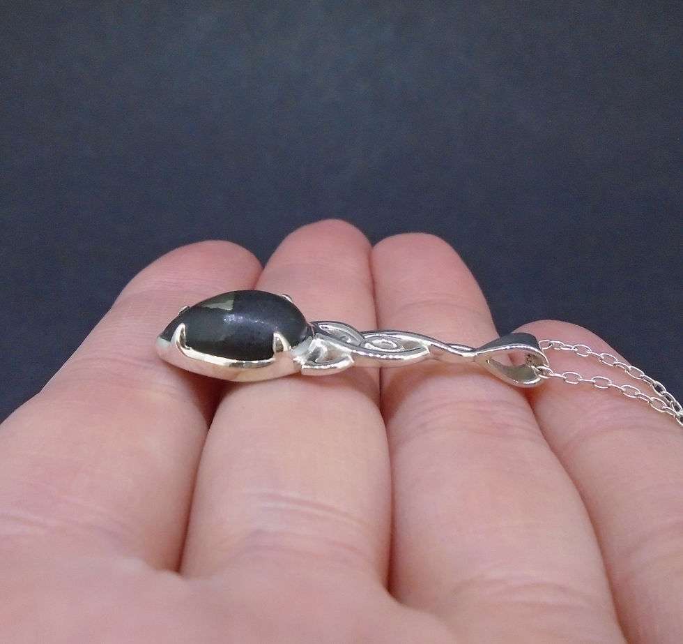 Thumbnail: Easdale Gold Sterling Silver Celtic Pendant