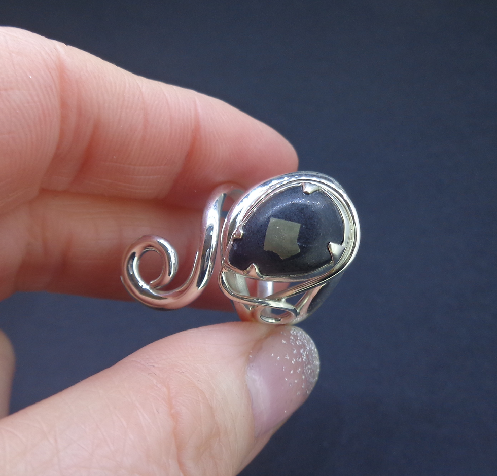 Thumbnail: Easdale Gold Sterling Silver Ring