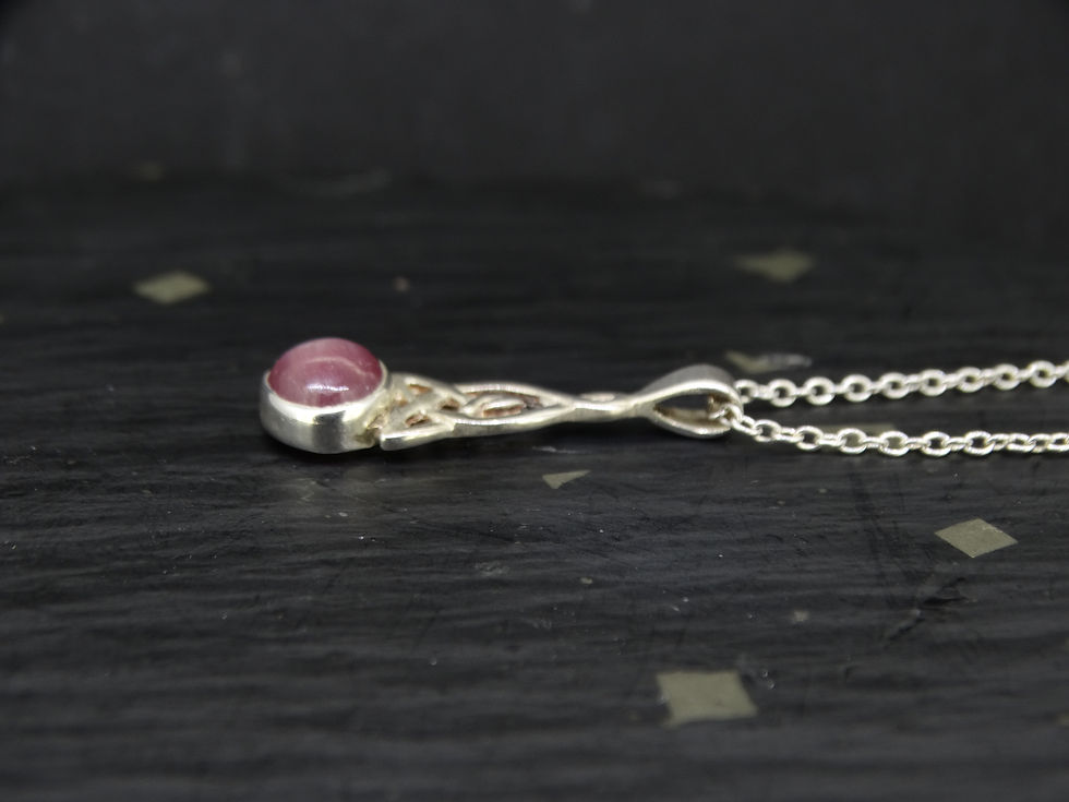 Thumbnail: Pink Star Ruby Sterling Silver Petite Pendant