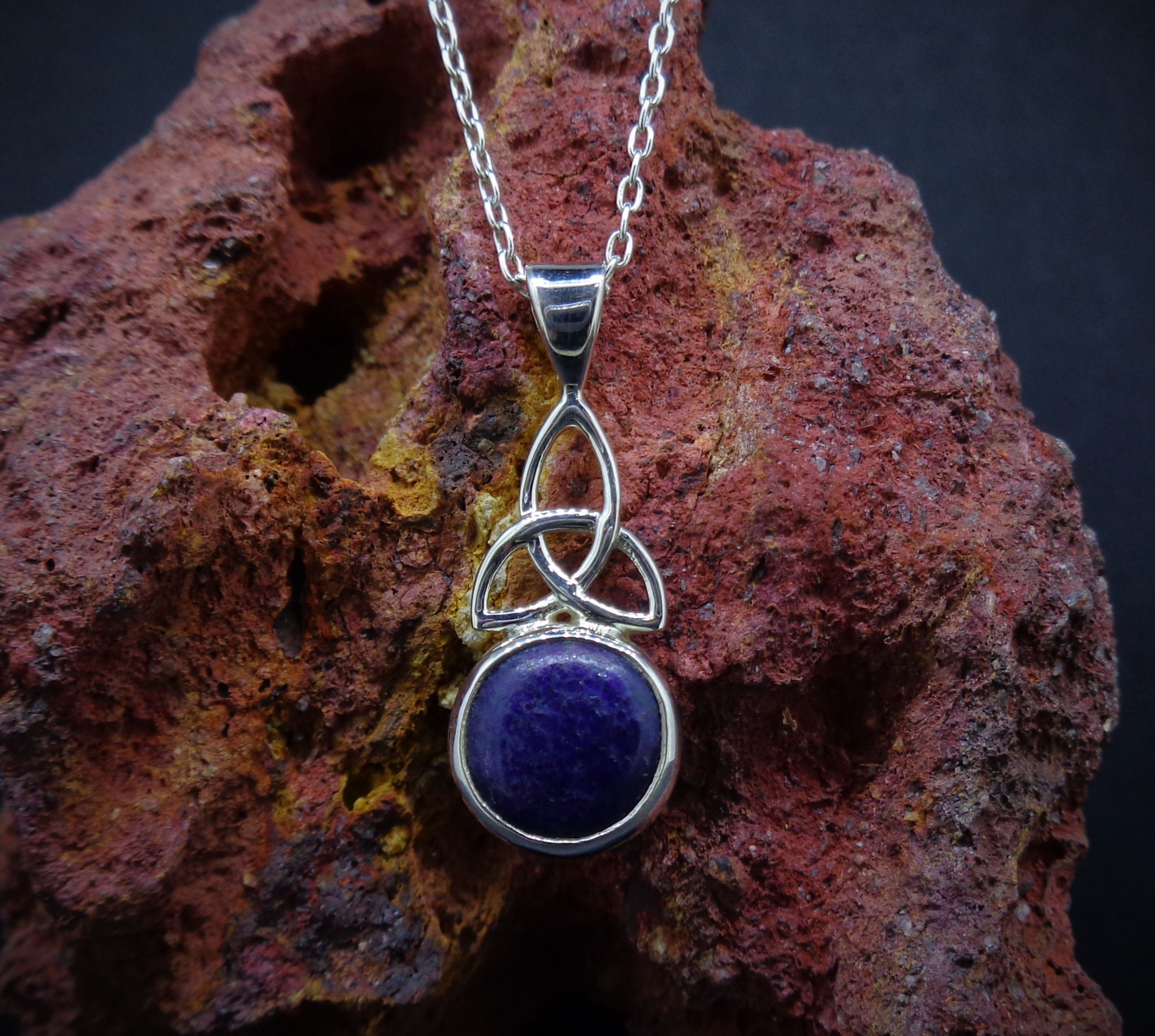 Sugilite Sterling Silver Celtic Pendant