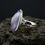 Thumbnail: Chevron Amethyst Sterling Silver Ring