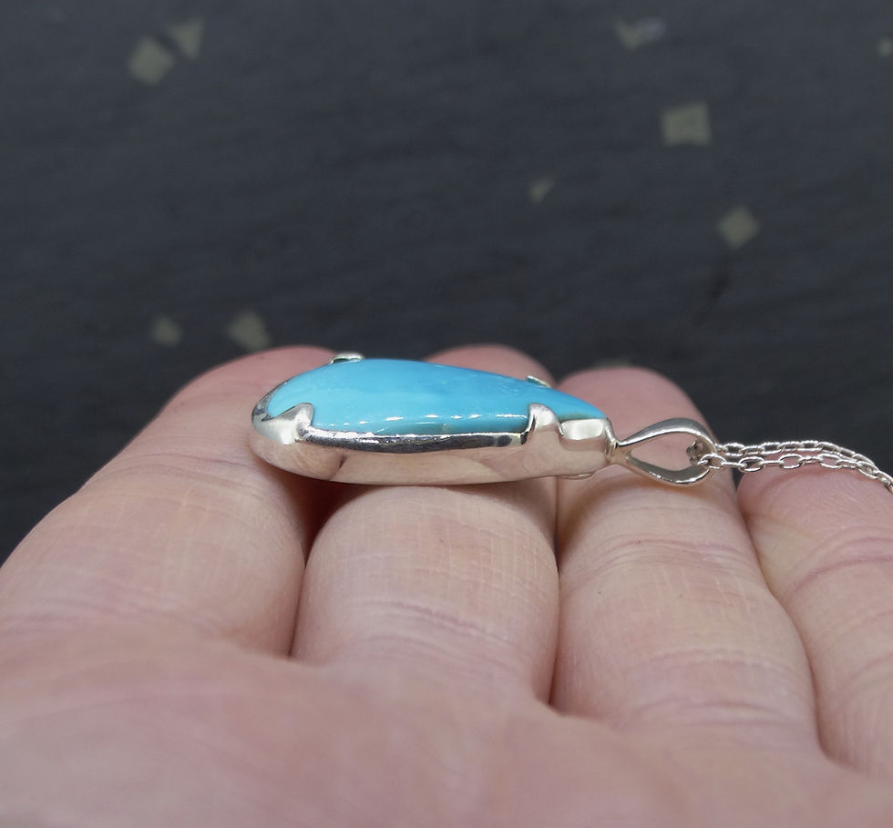 Thumbnail: Turquoise Sterling Silver Pendant