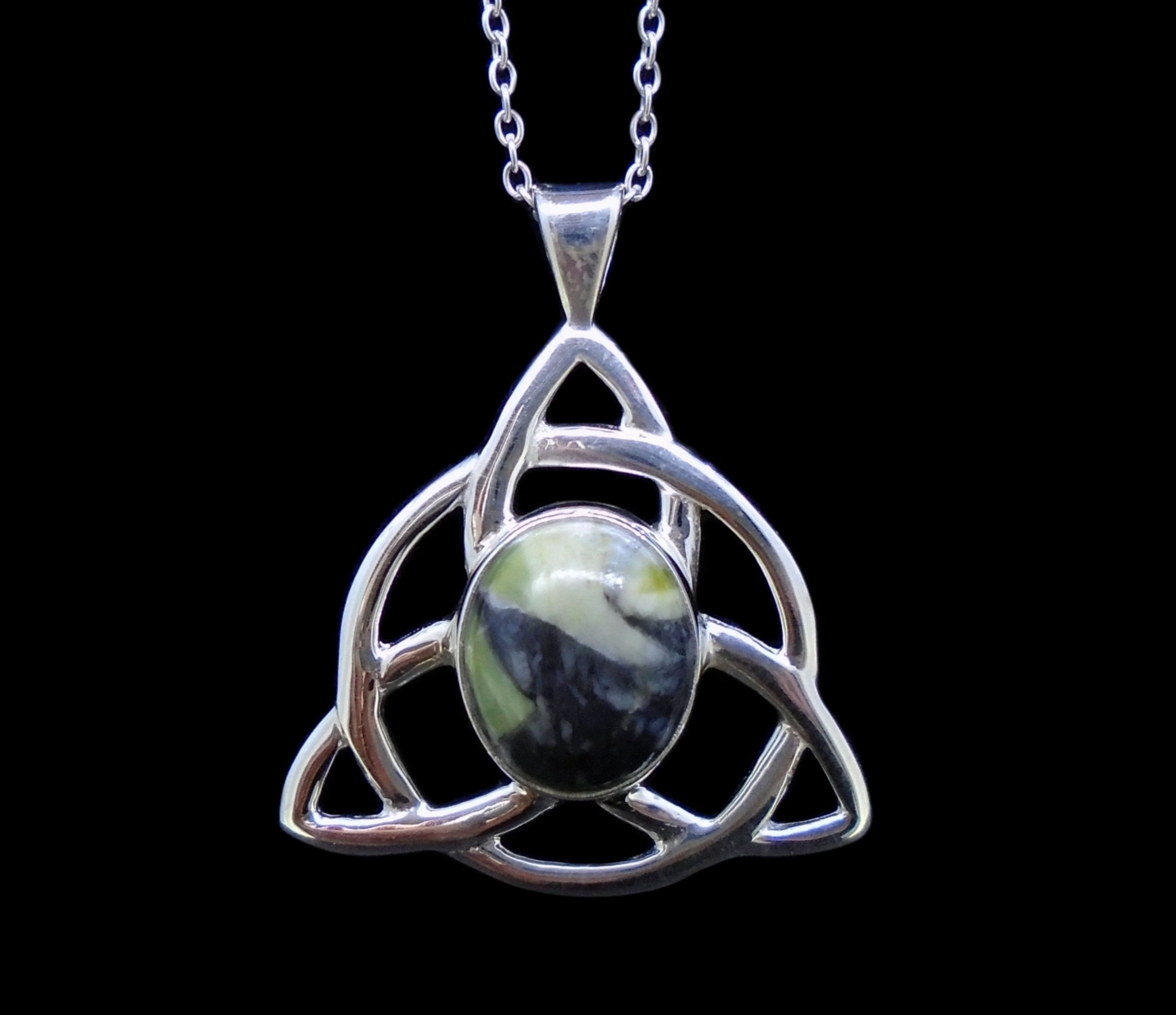 Skye Marble Celtic Knot Sterling Silver Pendant