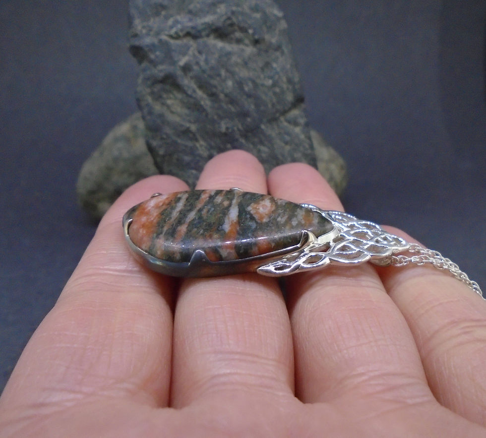 Thumbnail: Lewisian Celtic Waterfall Sterling Silver Pendant