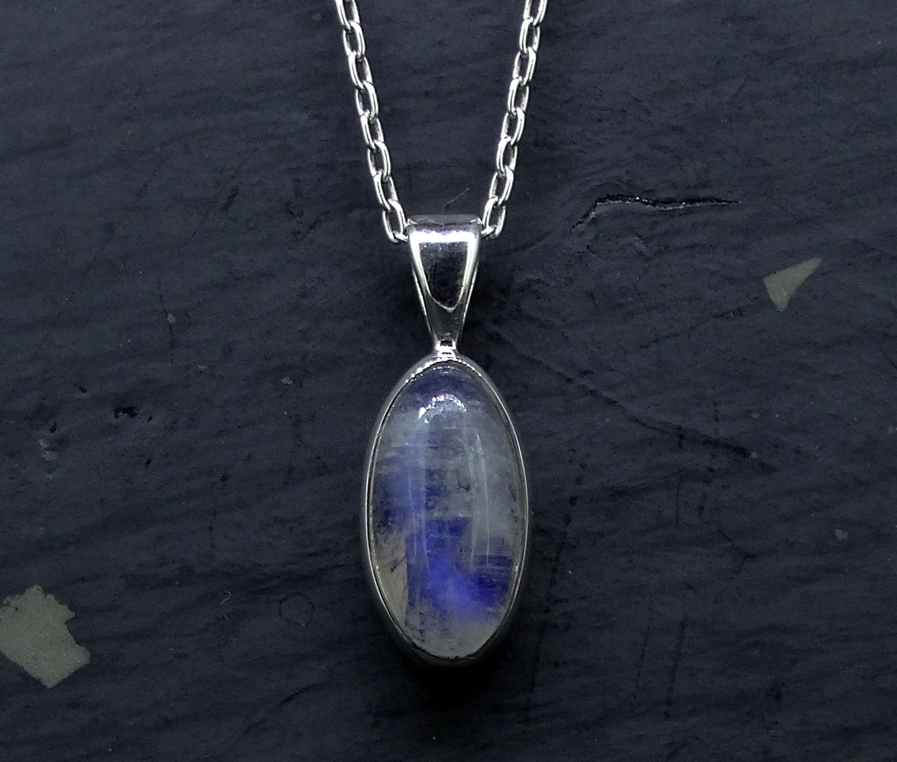 Moonstone Sterling Silver Minimalist Pendant