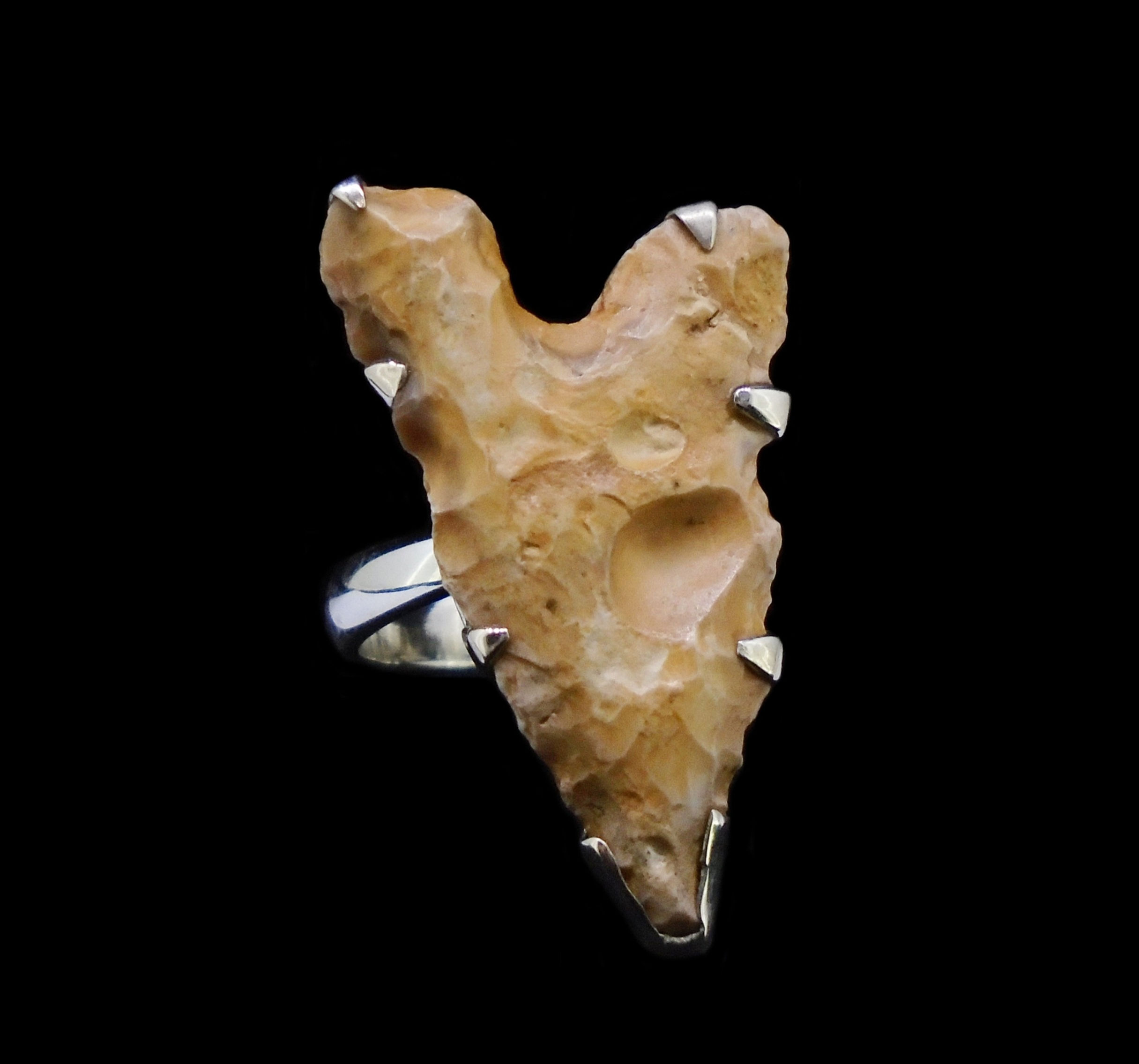 Neolithic Arrowhead Sterling Silver Ring