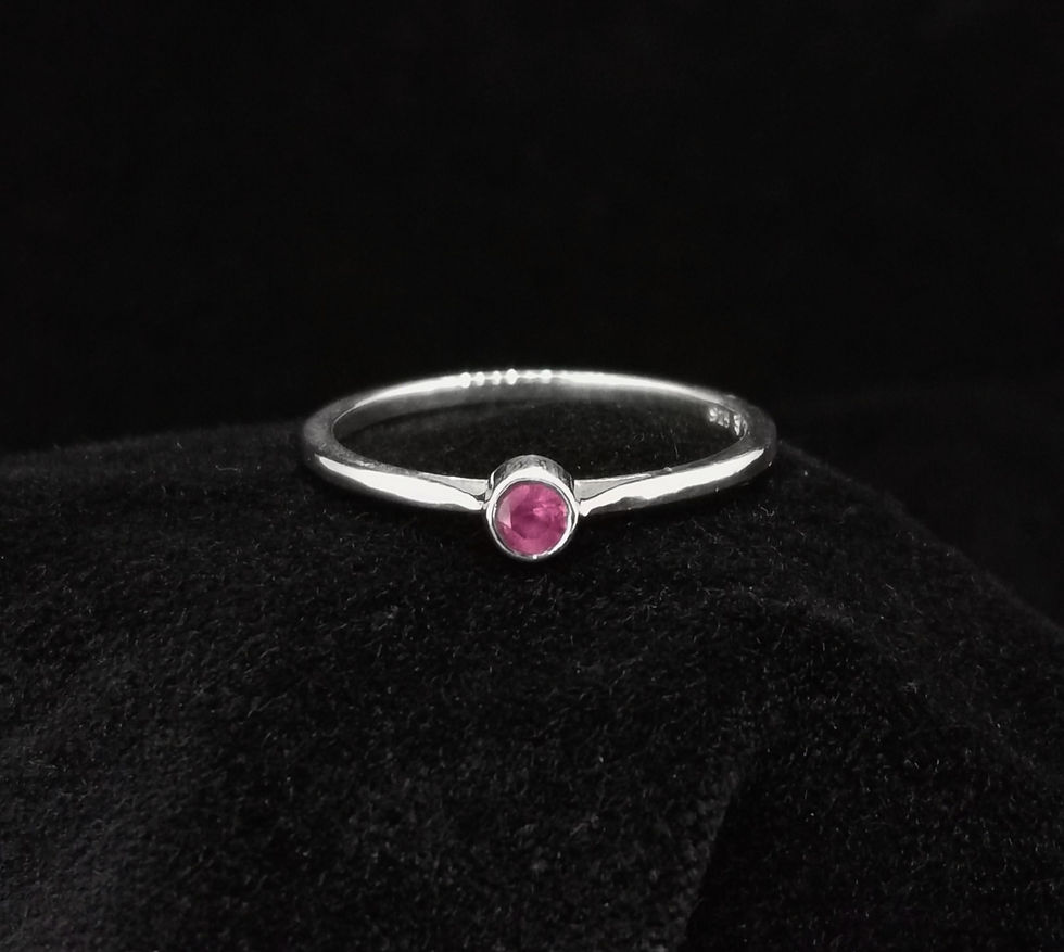 Thumbnail: Pink Sapphire Sterling Silver Ring