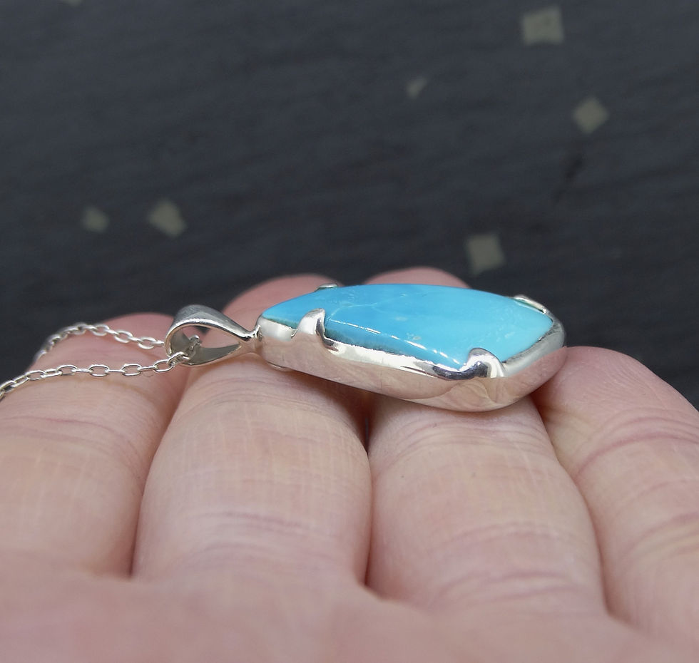 Thumbnail: Turquoise Sterling Silver Pendant