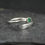 Thumbnail: Square Emerald Sterling Silver Wrap Ring