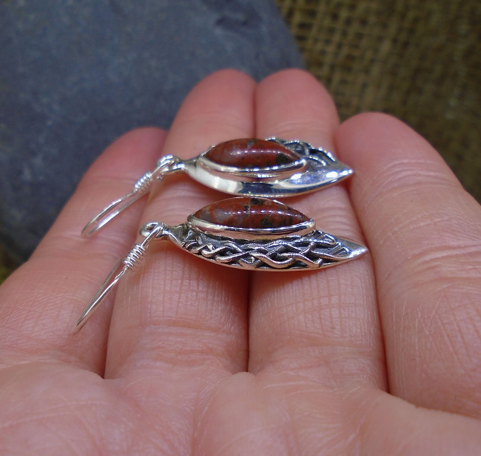 Thumbnail: Lewisian Celtic Sterling Silver Earrings