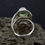 Thumbnail: Edinburgh Sea Glass and Garnet Sterling Silver Ring