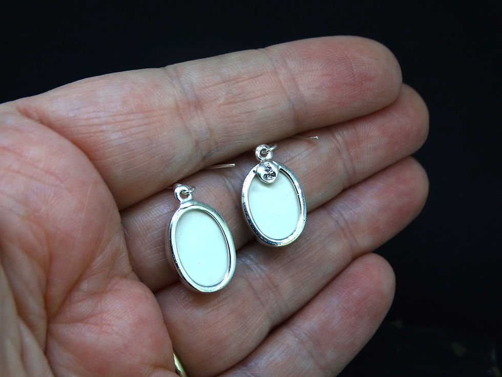 Thumbnail: Old Willow 'Flower' Sterling Silver Earrings