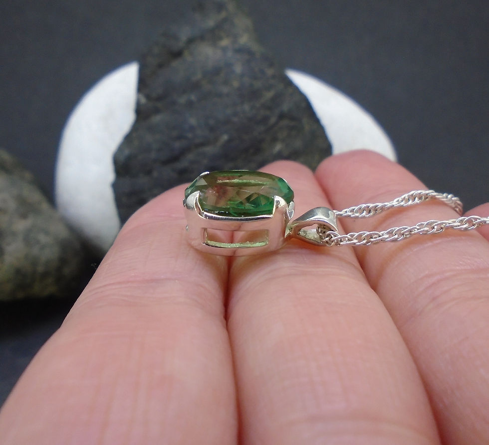 Thumbnail: Rogerley Mine Fluorite Sterling Silver Pendant