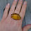 Thumbnail: Baltic Amber Sterling Silver Statement Ring
