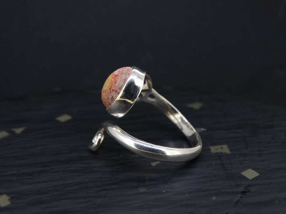 Thumbnail: Mexican Opal Sterling Silver Ring left side