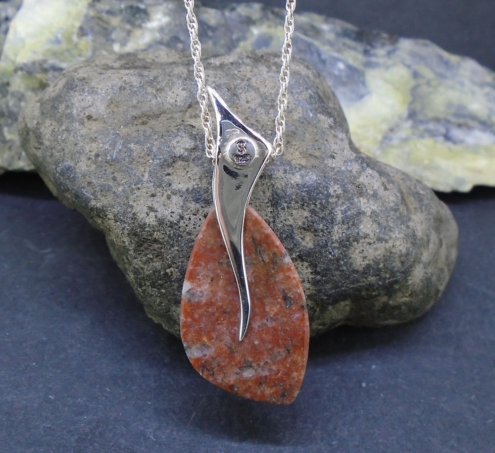 Thumbnail: Lewisian Sterling Silver Wing Pendant