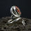 Thumbnail: Scottish Isla Rose Sterling Silver Wrap Ring