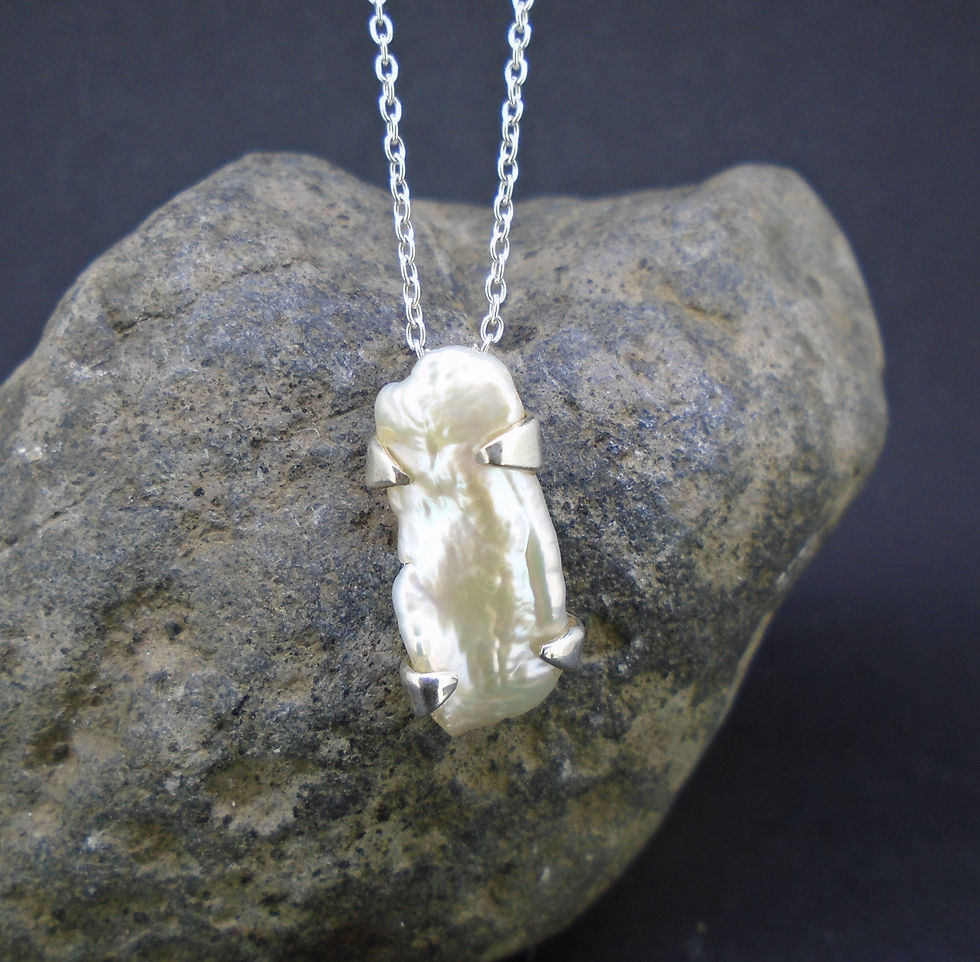 Thumbnail: Baroque Pearl Sterling Silver Pendant