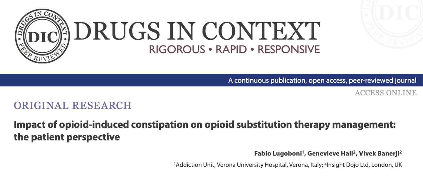 Our article got published in Drugs In Context