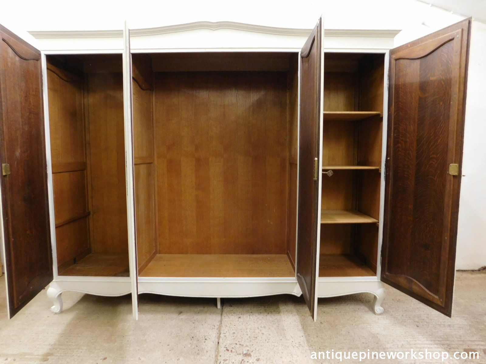 2048 Vintage French oak wardrobe