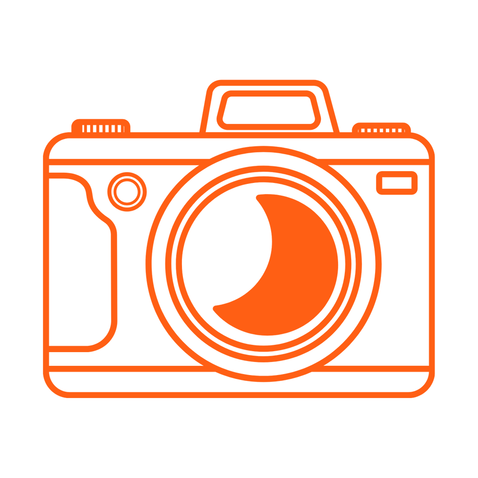 Photography Portfolio icon with leaf