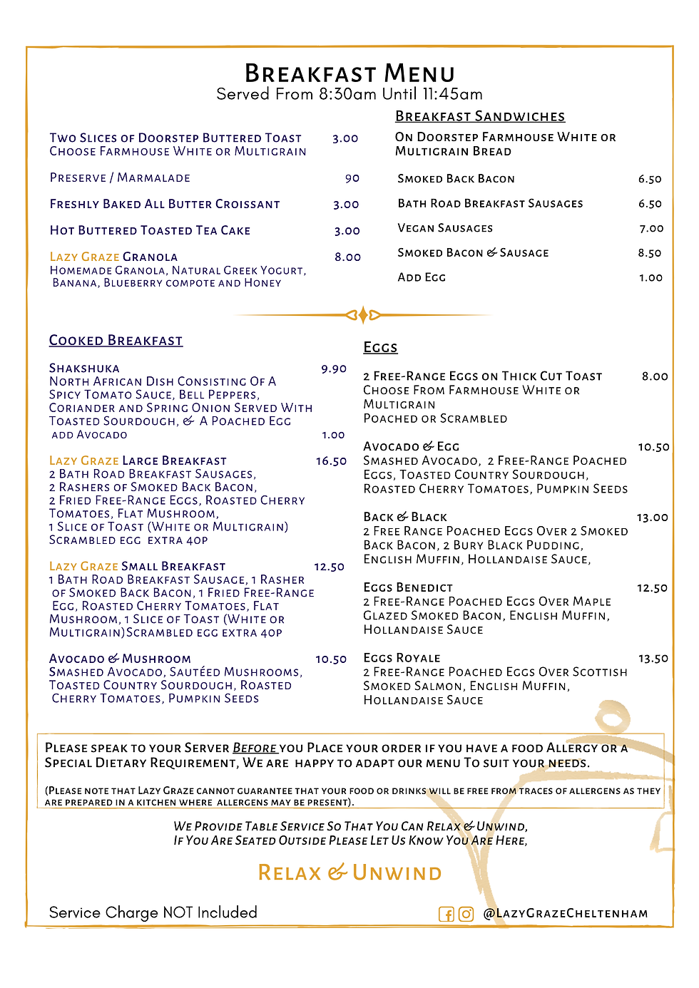 food menu design