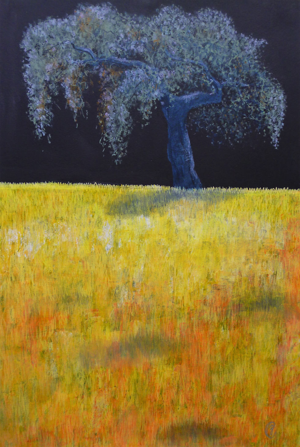 70x50cm acrylique et craies