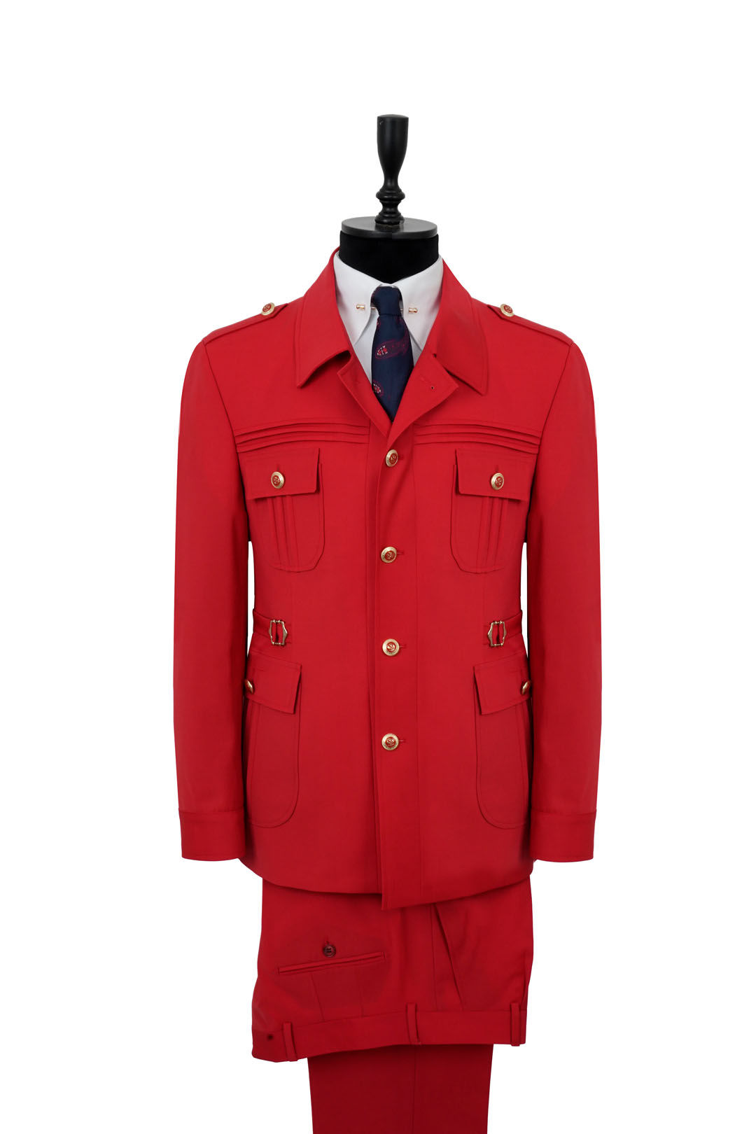 Prince Safari Suit Red Wool