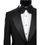 Thumbnail: Men's Ceremony Suit - Black - Black Natural Silk Sateen Peak Lapel