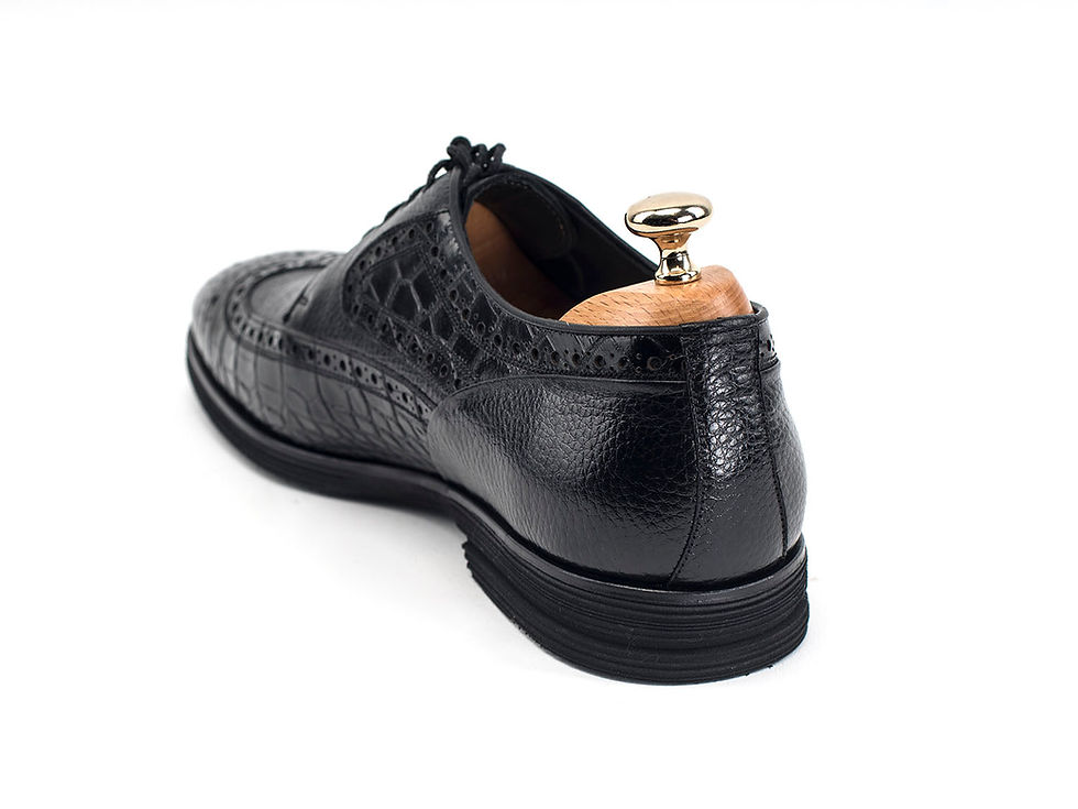 Thumbnail: EFENDI 1881 OXFORD SHOES WITH CROCO PATTERN