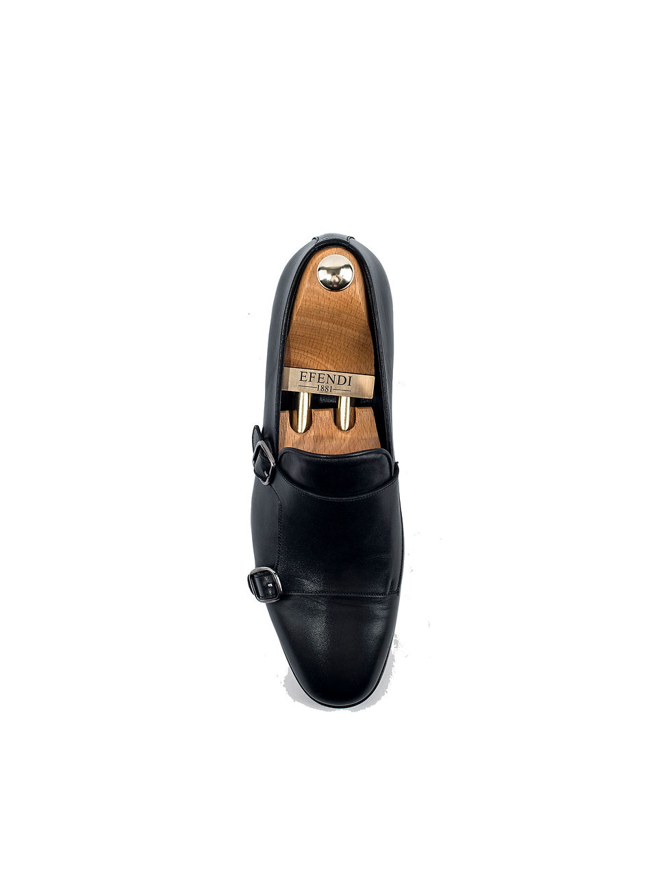 Thumbnail: EFENDI 1881 BLACK LEATHER DOUBLE MONK STRAP SHOE