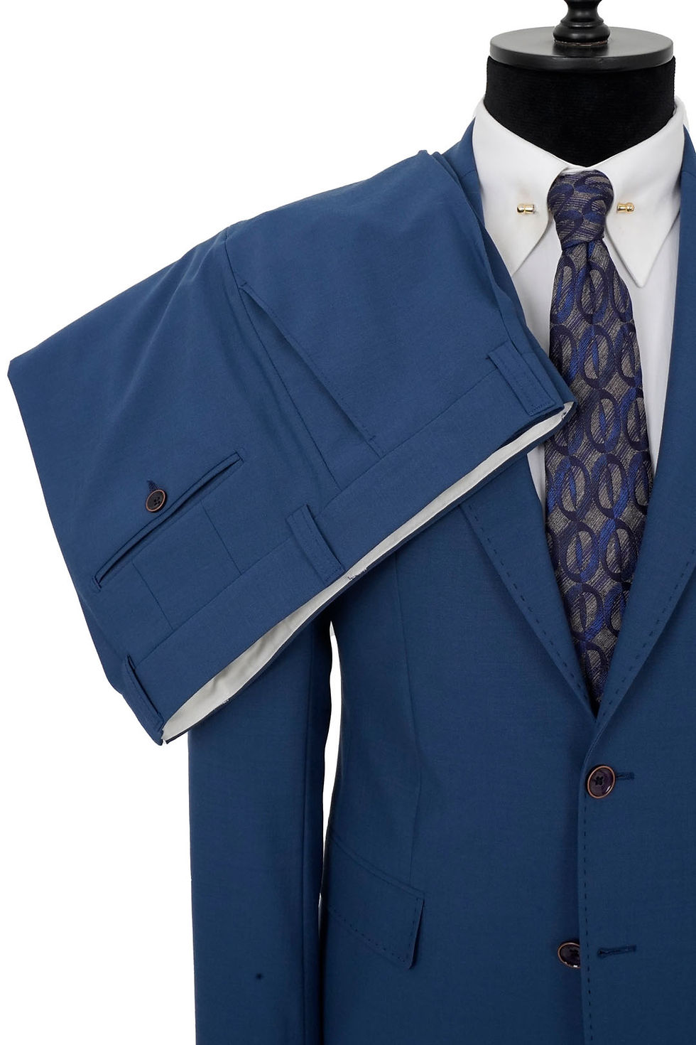 Thumbnail: Men's Suit Wide Notch Lapel Blue
