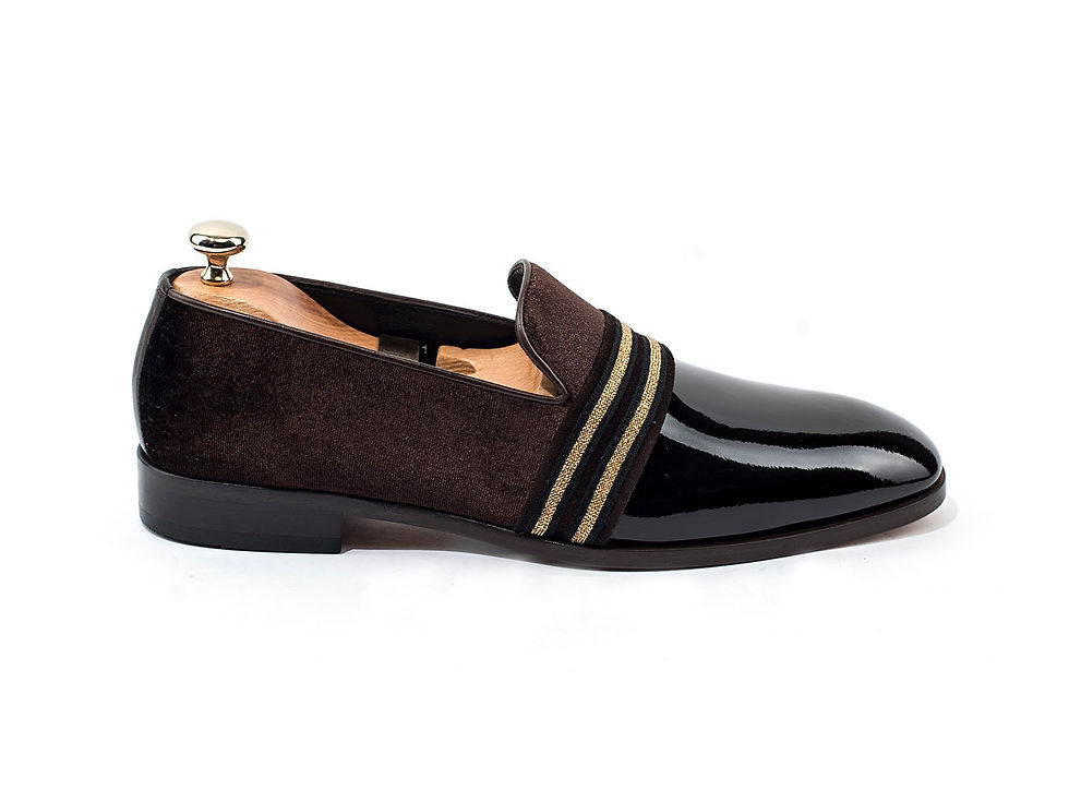 Thumbnail: EFENDI 1881 PATENT LEATHER CEREMONY SHOE CONTRAST WITH VELVET