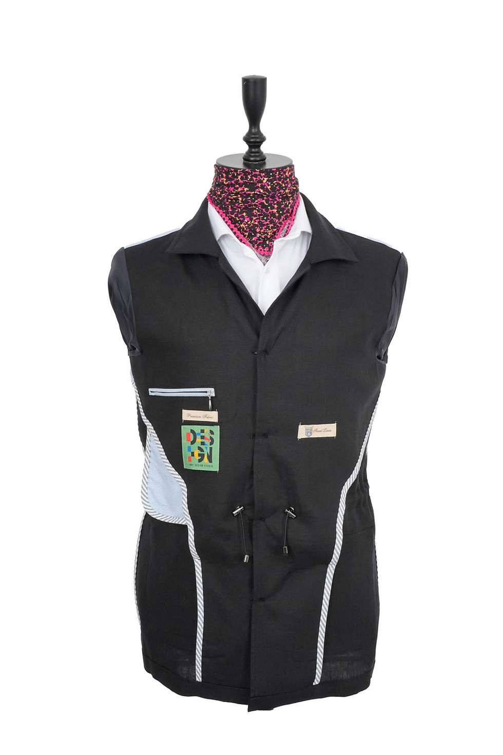 Thumbnail: Men's Safari Jacket Black Linen