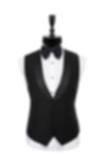Thumbnail: Men's Ceremony Suit Black Flower Pattern -Grey  Sateen Peak Lapel