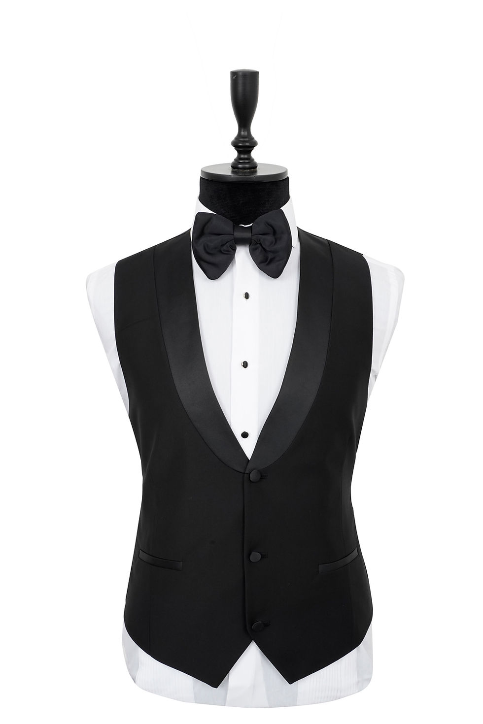 Thumbnail: Men's Ceremony Suit Black Flower Pattern -Grey  Sateen Peak Lapel