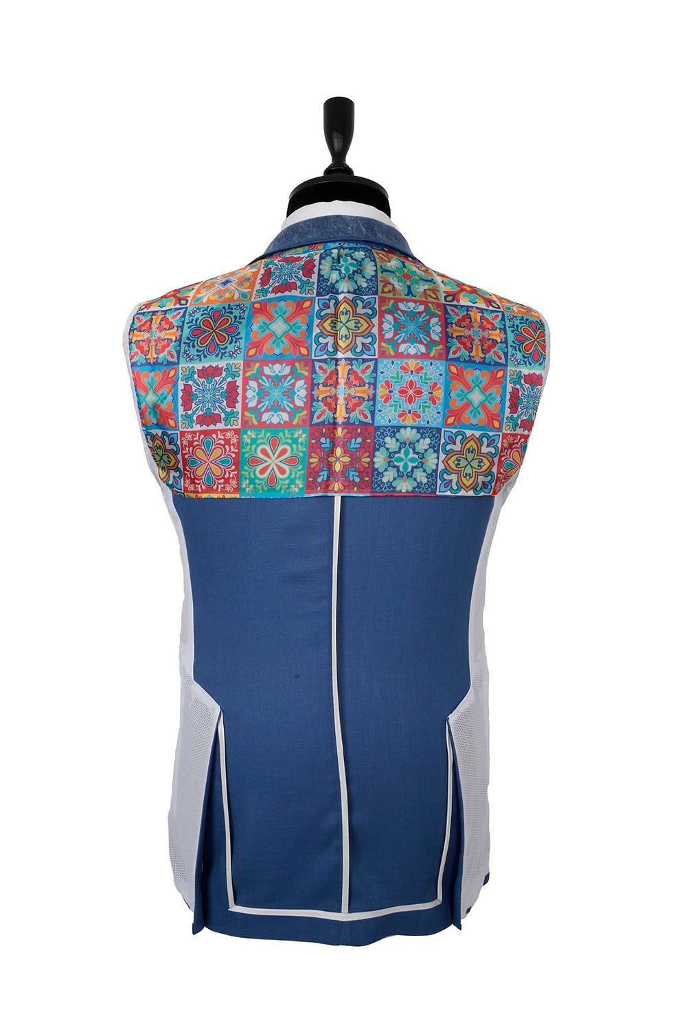 Thumbnail: Men's Blazer Jacket Cotton & Linen Mix Blue