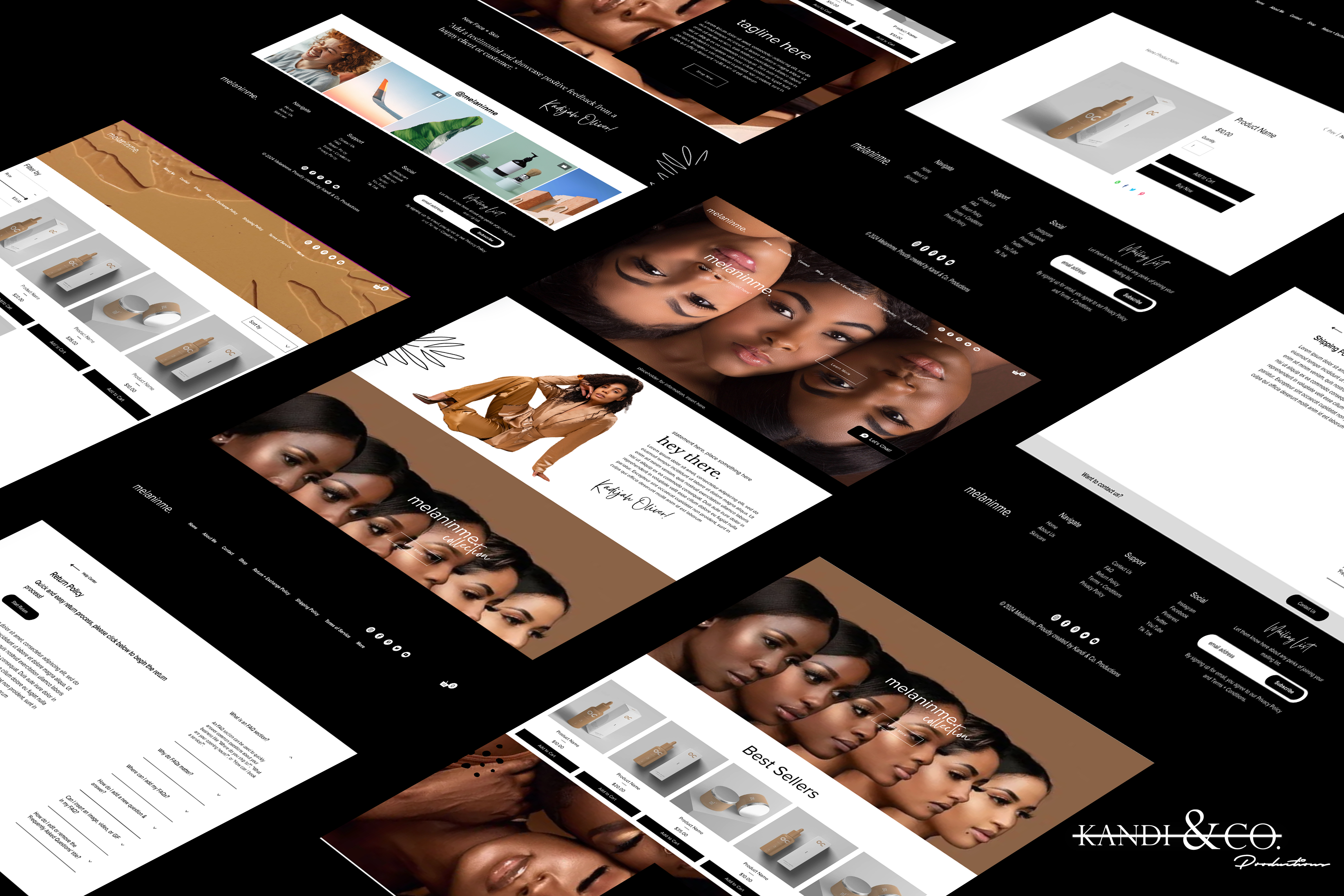 Melaninme Skincare WIX Pre-Made Website