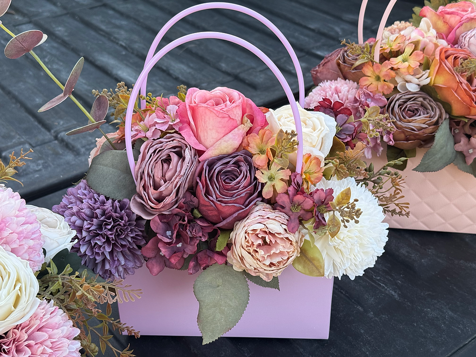Thumbnail: Flower purse gift box - lavender