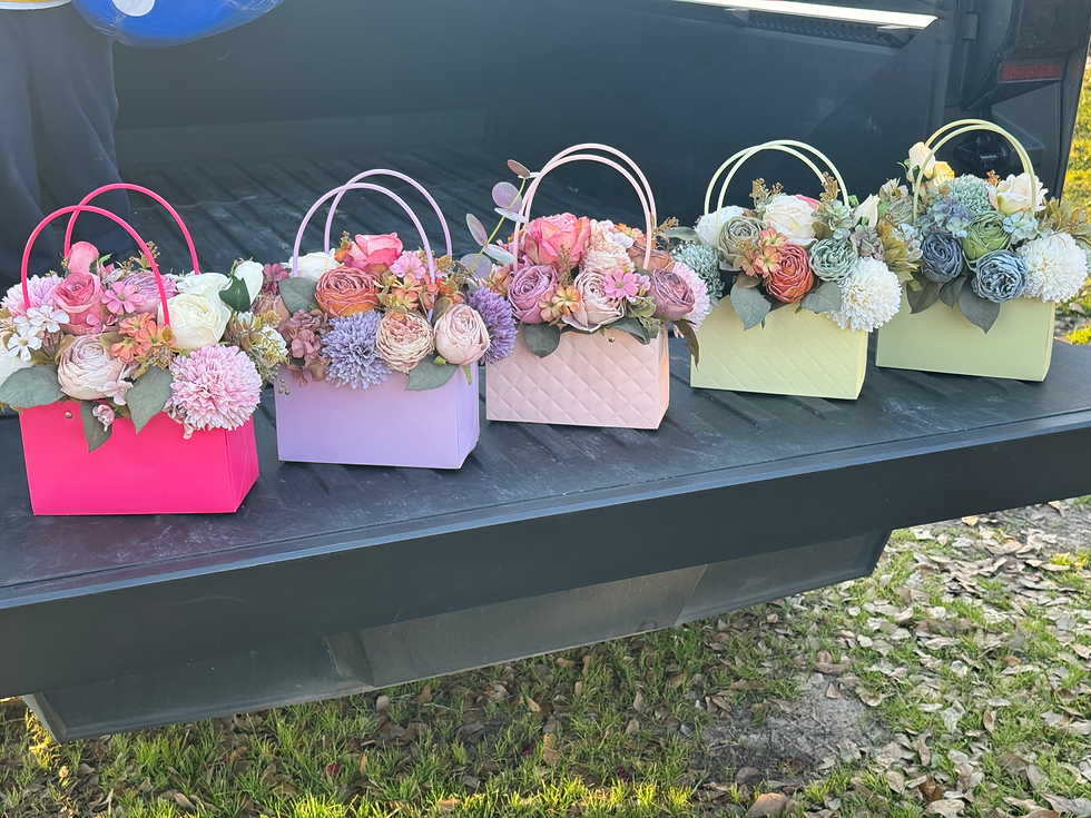 Thumbnail: Flower purse deluxe clutch box - striated lemon yellow