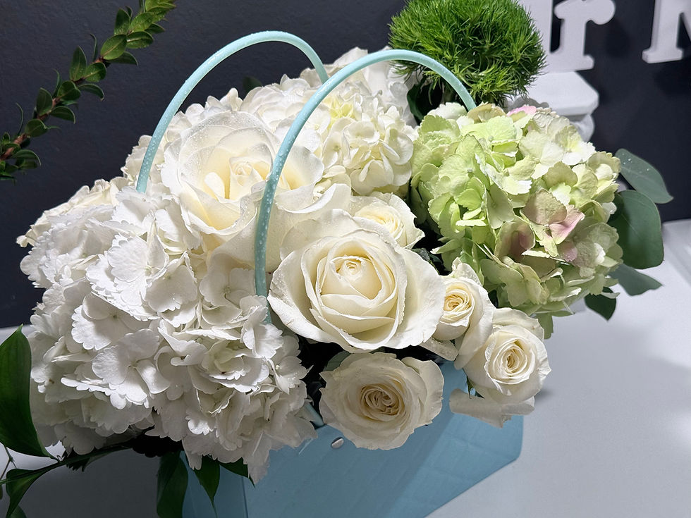 Thumbnail: Fresh flower purse centerpiece floral box-rectangle