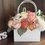 Thumbnail: Flower purse clutch box - striated white