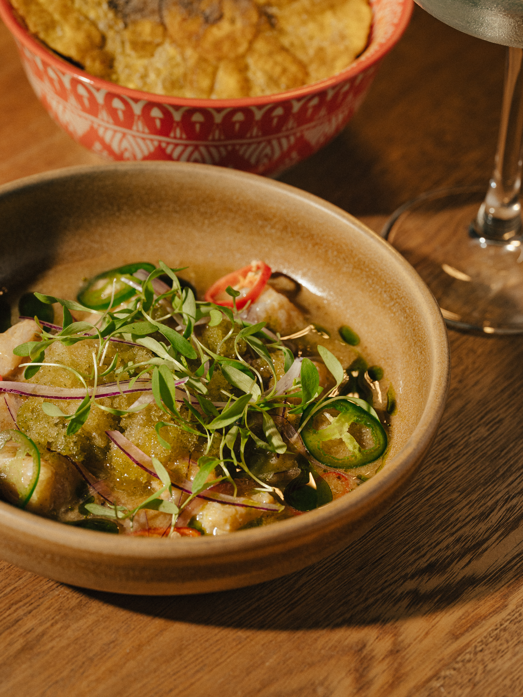 Green ceviche bowl at La Estrella Barra Local