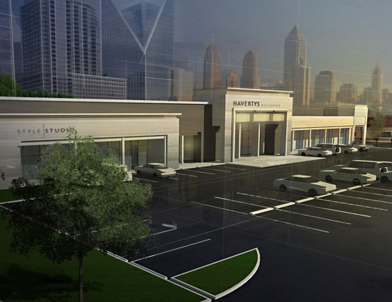 Havertys Style Studio building in downtown Buckhead, Georgia.