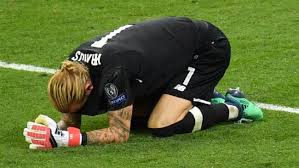 Karius nede for telling etter kampen!