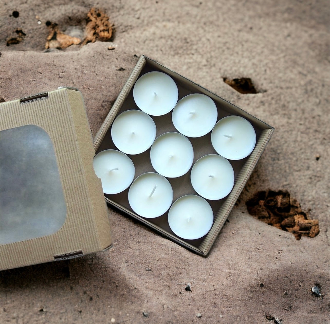 Dárková sada 9 čajových 100% sojových svíček