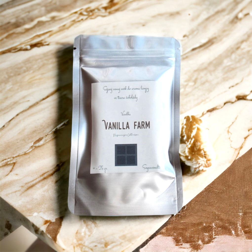 Sójový vosk ve tvaru čokolády s vůní vanilky - Vanilla Farm